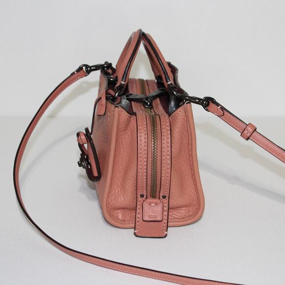 Coach Rogue 17 in Pewter Melon Pink Satchel Mini Bag - Picture 4 of 12